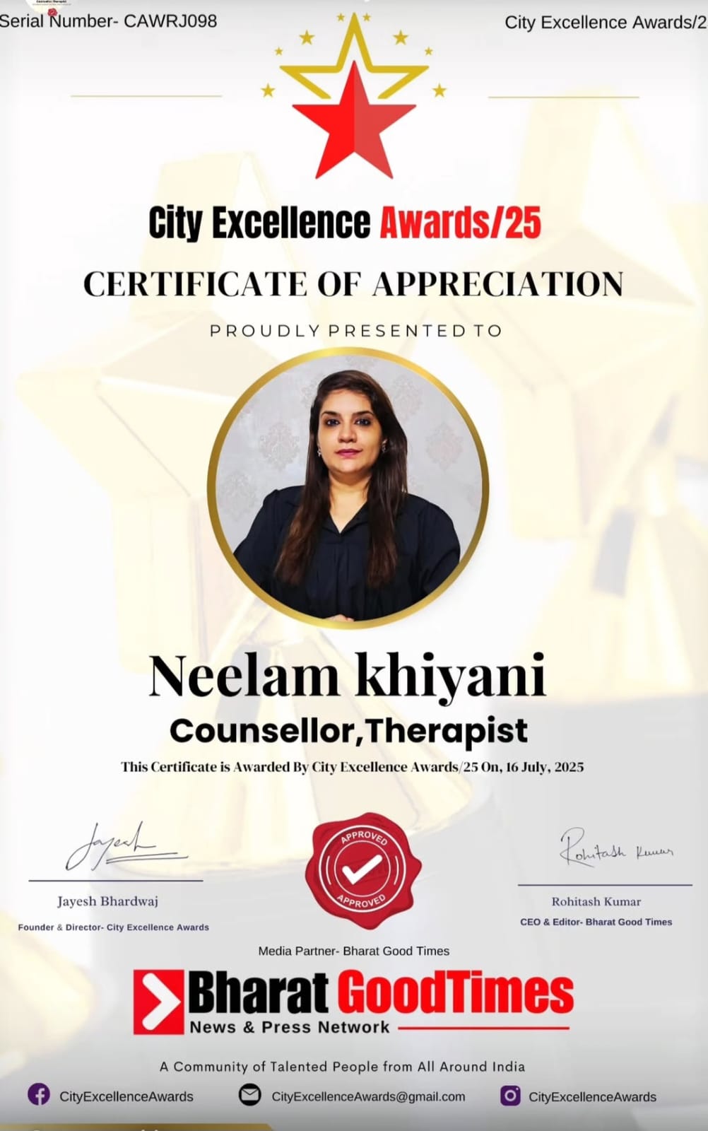 Lifetime Achievement in Spirituality
