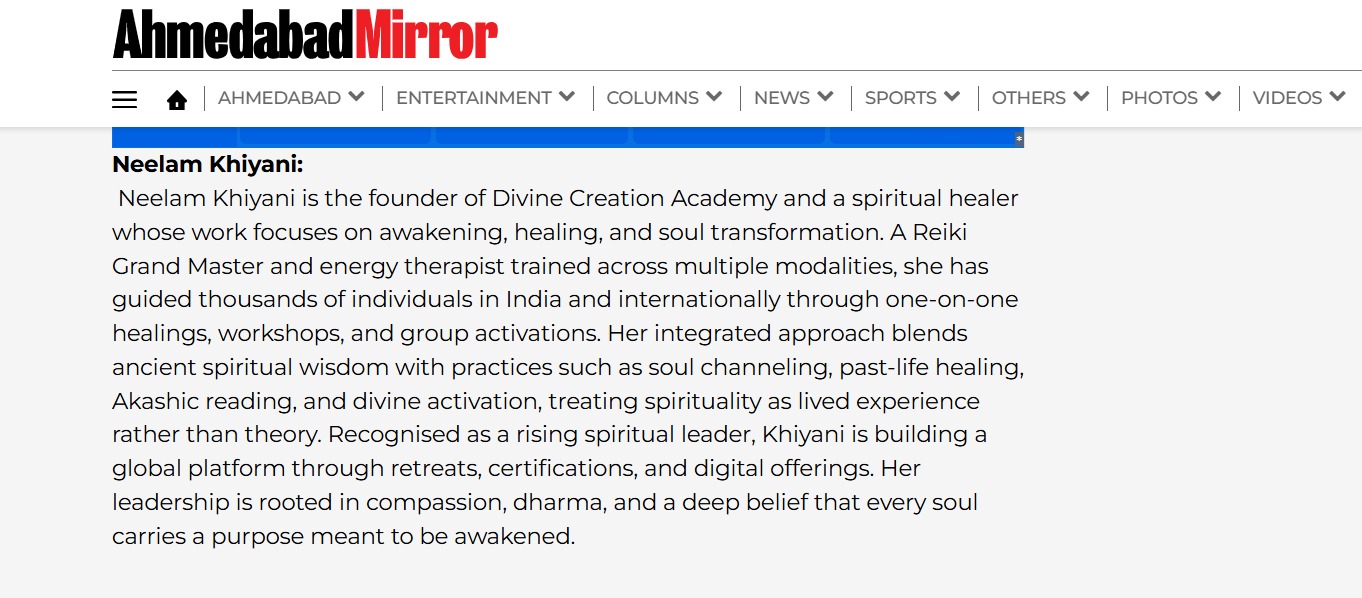 Featured in Ahmedabad Mirror